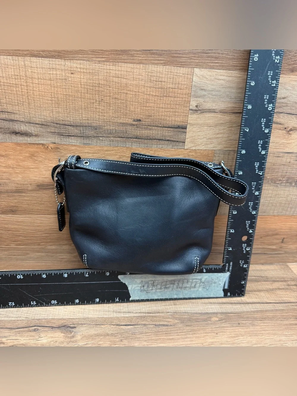 Vtg  Coach Leatherware Est. 1941 Mini Baguette Purse  Hand Bag Black